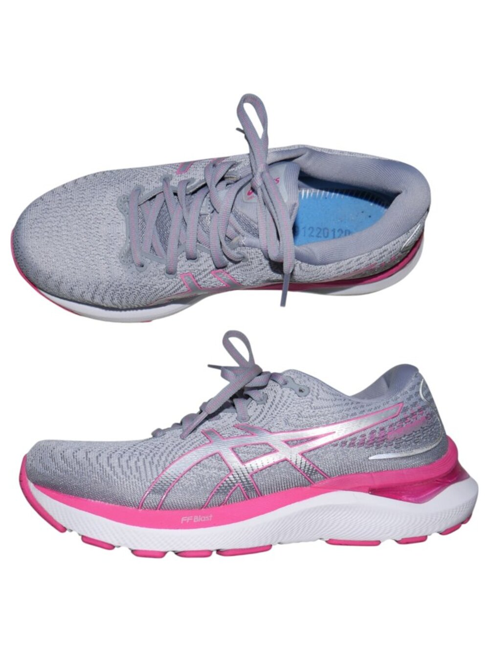 ASICS Gel-Cumulus 24 Running Shoes Women's Size 8 Wide Gray/Pink Very RARE COLOR